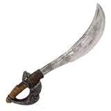 68cm pirate cutlass sword costume prop with curved silver blade and pirate handle
