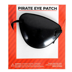 pirate eye patch black elastic strap costume accessory

