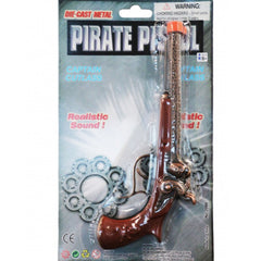 Pirate Pistol – Diecast steampunk toy pistol prop with rustic design for pirate costumes.