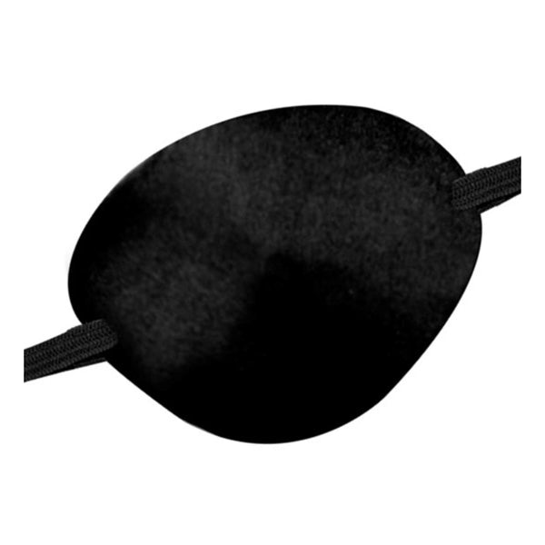 Black satin pirate eyepatch costume accessory