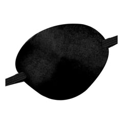 Black satin pirate eyepatch costume accessory