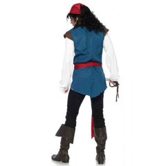 Pirate Scoundrel Costume for men with pirate shirt, sash and headscarf for Book Week and pirate parties