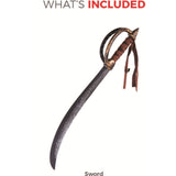 Sword with sheath on a white background, labeled 'What's Included'.