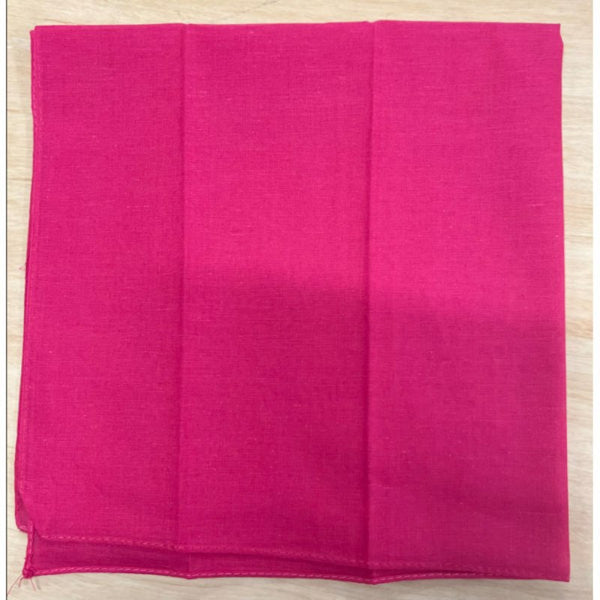 Plain hot pink bandana square scarf accessory