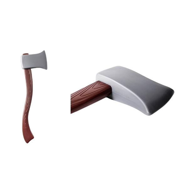 Plastic Halloween Axe Prop 52cm, durable and lightweight, perfect for costumes, haunted houses, cosplay, and theatrical use.