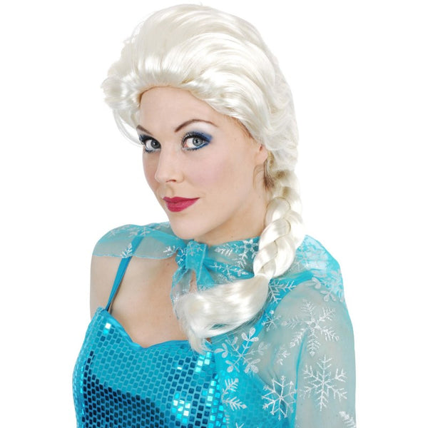 Platinum blonde plait wig long braid