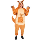 Funny kangaroo costume with attached tail and pouch