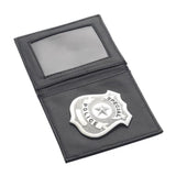 Police badge in wallet with metal badge for costume use