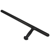 Black 60cm police costume baton with side handle and textured grips