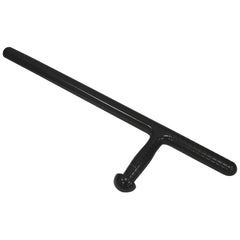 Black 60cm police costume baton with side handle and textured grips