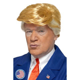USA President Wig in golden blonde with sweeping fringe.