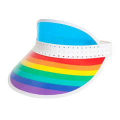 Pride Rainbow Visor with elastic at the back for an easy fit.