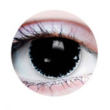 primal contact lenses, chaos are black with an uneven outer rim.