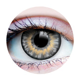 primal contact lenses Sunrise-Ash in grey and yellow mix in the natural contact lenses range.