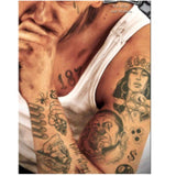 Prison tattoo kit – 18 & Life design by Tinsley Transfers. Temporary tattoos for Halloween costumes.