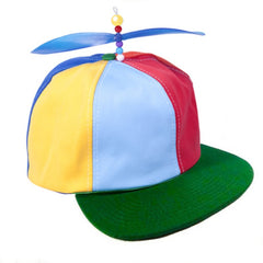 Colourful propeller hat for Book Week – fun costume accessory with spinning top.