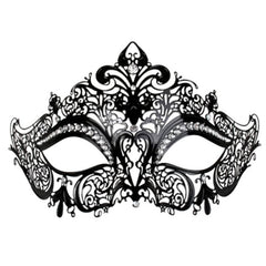Provence Jeweled Metal Eyemask, lightweight metal in a cut out design embellished with clear diamantes.