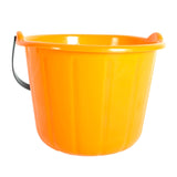 Back view of the classic orange plastic pumpkin basket. Ideal for carrying Halloween treats.