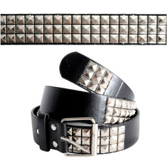 Punk studded belt with square metal studs costume accessory