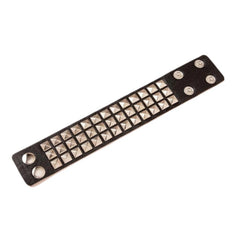 Punk Wristband with 3 rows of silver studs – rocker, punk, and 70s/80s costume accessory