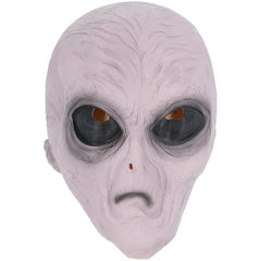 Purple alien overhead mask with detailed features, latex-free adult Halloween costume accessory