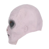 side view of purple alien mask