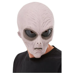 Purple alien overhead mask with detailed features, latex-free adult Halloween costume accessory