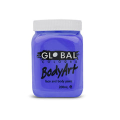 Purple face and body paint by Global – water-based non-toxic paint for costumes, parties, and sports events