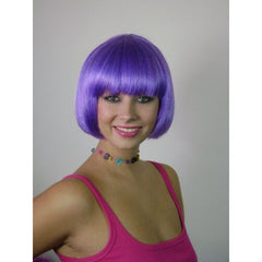 Purple short bob wig ideal for Cosplay and Kick Ass characters.