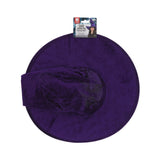 Purple velour witch hat with long point