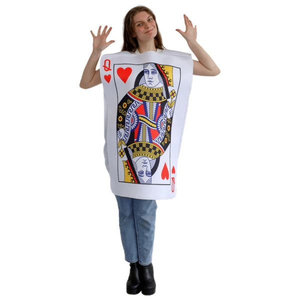 Queen of Hearts Card adult novelty costume front view