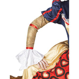 Queen of hearts deluxe costume with detailed sleeve