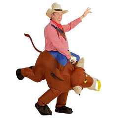 Raging bull airblown inflatable costume for adults