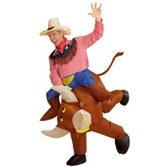 Raging bull airblown inflatable costume for adults