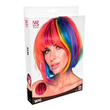Package of colourful rainbow wig for parties
