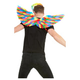 Large rainbow costume wings with elastic straps