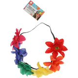 Multicoloured flower crown headband