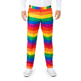 rainbow suit pants with zipper