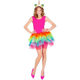 Adult wearing colourful 45cm Rainbow Tutu Skirt