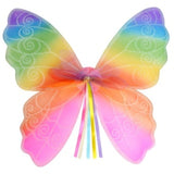 Child rainbow wings with glitter detail