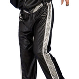 90s hip-hop costume with metallic tracksuit