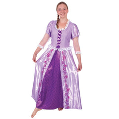 Adult Disney Rapunzel costume from Tangled worn by model