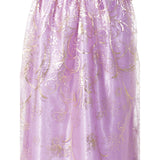 Layered glitter skirt detail on the Rapunzel Deluxe Princess Dress for children