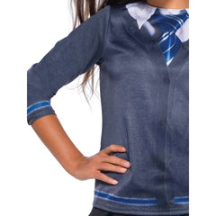 Ravenclaw Costume Top - Girls, printed long sleeve top with emblem.