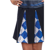 ravenclaw adult skirt with blue plaid accents.
