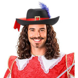 Man wearing a black musketeer style hat