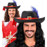 Adult musketeer hat styled for book week and stage wear