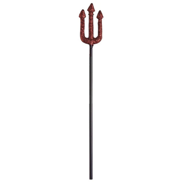 Red Glitter Trident measures 58 cm.