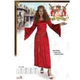 Red Medieval Sorceress costume dr toms.