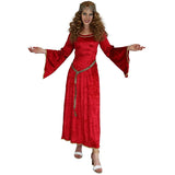 Red medieval sorceress costume dr toms.